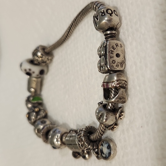 Pandora Sterling Charm Bracelet (13 charms) - Picture 9 of 12